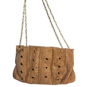 Natural Cork Marmi 80s shoulder flap bag